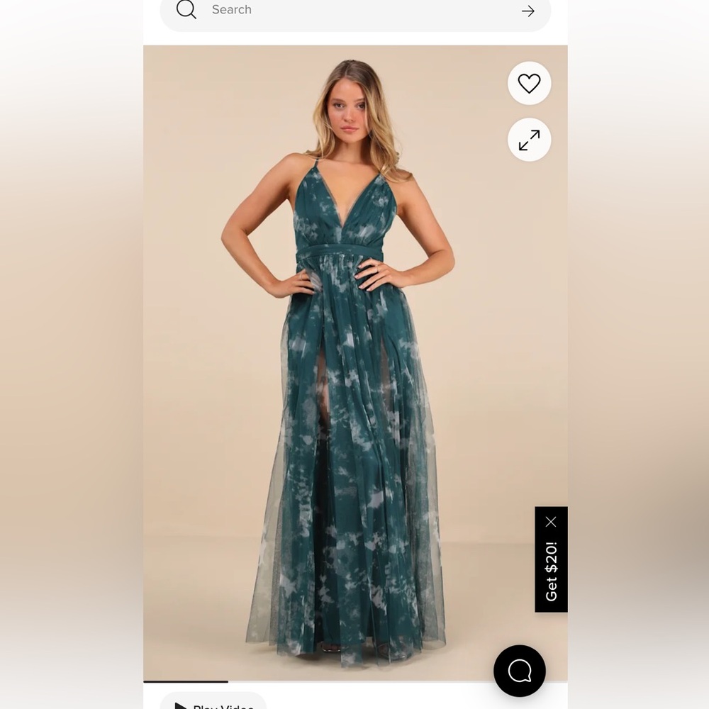 Elegant Teal Evening Gown